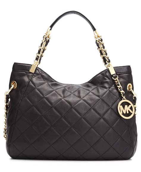 michael kors shoulder bag medium|michael kors quilted bag black.